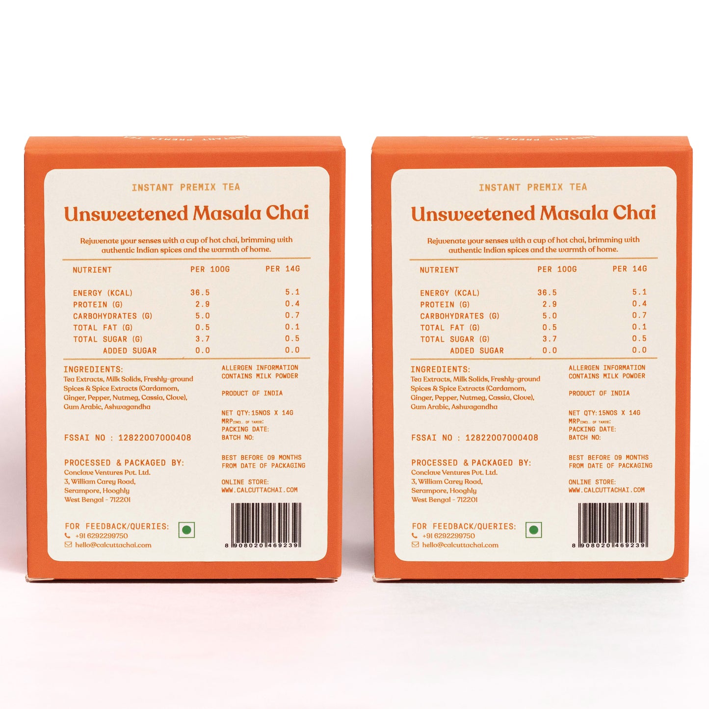 Unsweetened Masala Chai | Pack of 2