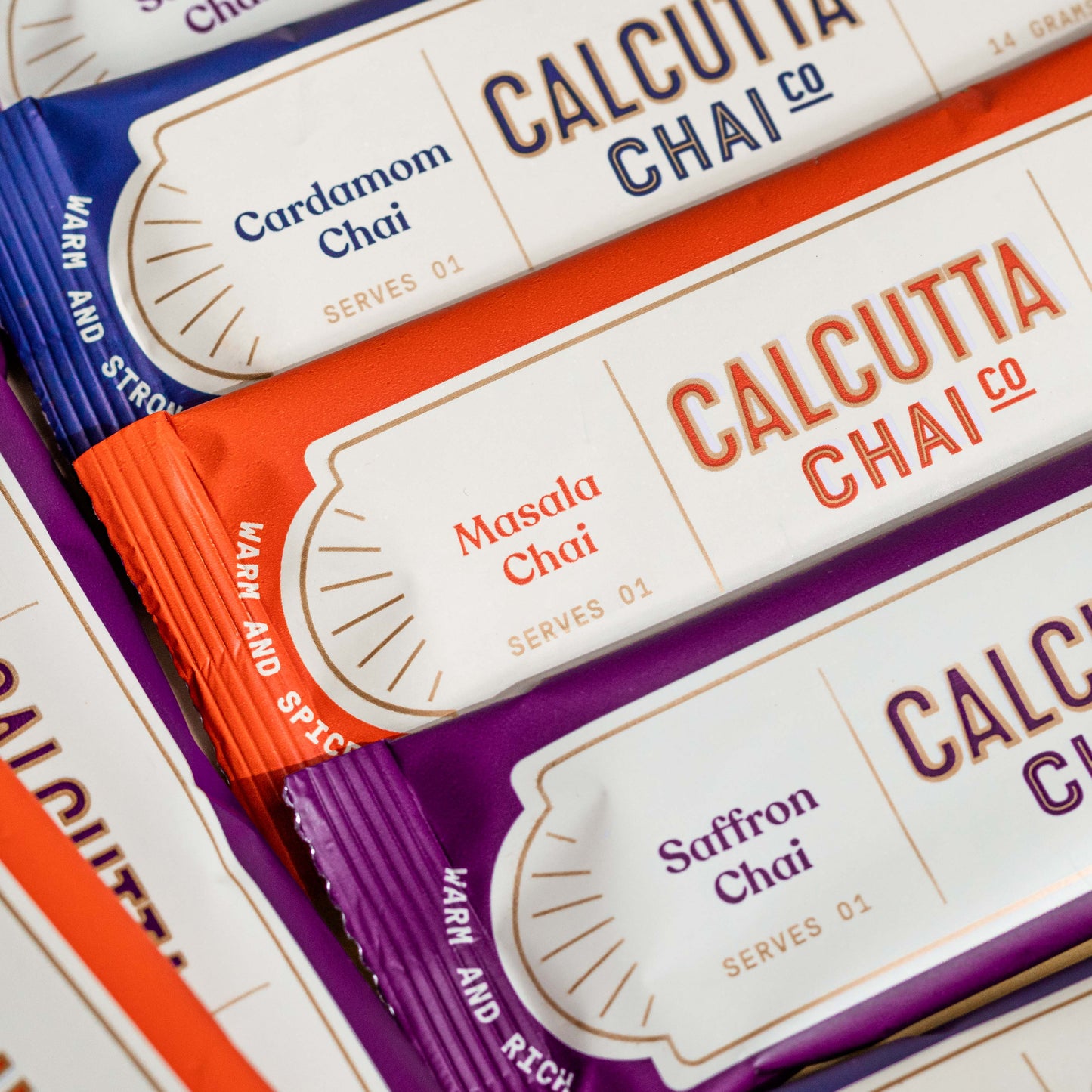 Masala Chai, Cardamom Chai & Saffron Chai