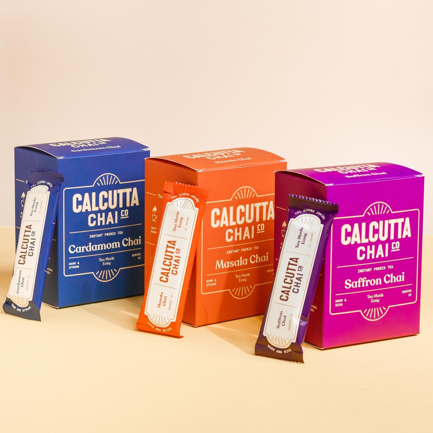 Masala Chai, Cardamom Chai & Saffron Chai